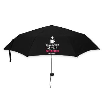 Taufe Patin Tante Patenkind Patentante - Regenschirm (klein) - Schwarz - Vorne