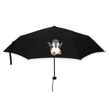Penguin Baby Pacifier - Umbrella (small) - black - Front