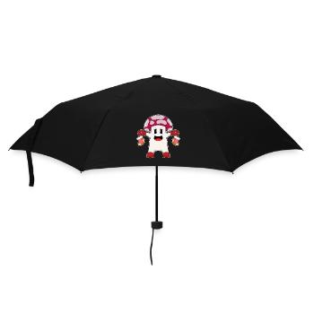 Mushroom Christmas Christmas Socks - Umbrella (small) - black - Front