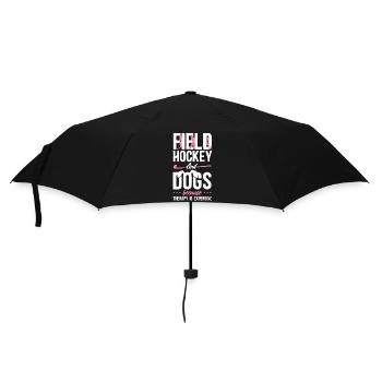 Field Hockey Dog Field Hockey And - Regenschirm (klein) - Schwarz - Vorne