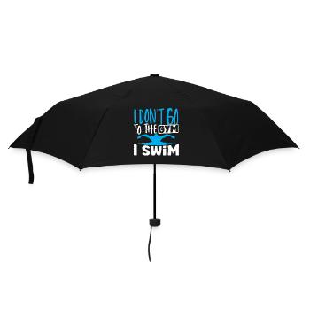 Schwimmer Ich gehe nicht ins Fitnessstudio Ich - Regenschirm (klein) - Schwarz - Vorne