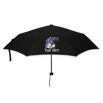 When in doubt tap out - Regenschirm (klein) - Schwarz - Vorne