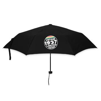 Limited Edition since 1937 Birthday Gift - Umbrella (small) - black - Front