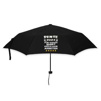 Arbeit Rente Pensionist Pensionierung 2024 - Regenschirm (klein) - Schwarz - Vorne