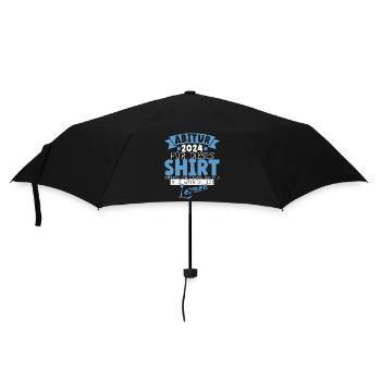 Abitur Abi 2024 Abiturienten Abschluss Geschenk - Regenschirm (klein) - Schwarz - Vorne