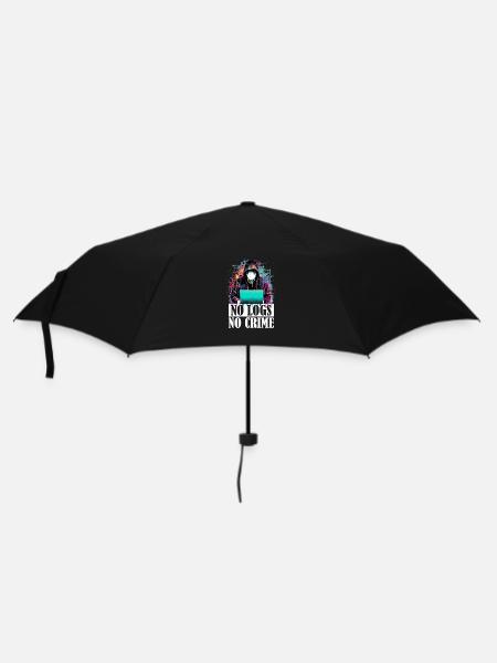No Logs No Crime : L'éthique du hacker - Parapluie standard - noir