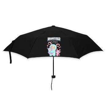 Momster, Momster Love, Mother, Mother's Day Saying - Umbrella (small) - black - Front