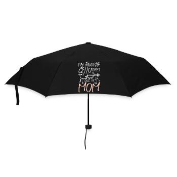 Mothers day, My favorite cello player calls me mom - Umbrella (small) - black - Front