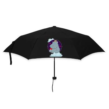 Nilpferd Poker Pokerkarten - Regenschirm (klein) - Schwarz - Vorne