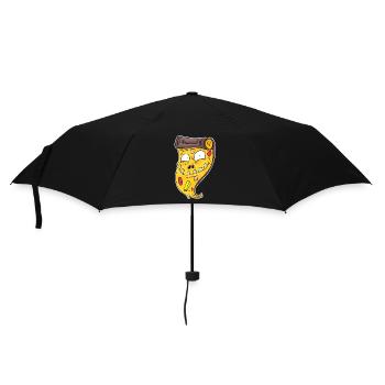 Pizza Zombie - Regenschirm (klein) - Schwarz - Vorne