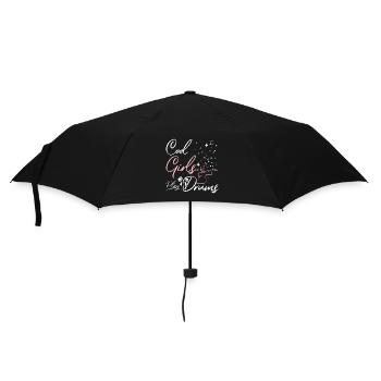 Des filles cool jouent de la batterie - Parapluie standard - noir - Devant