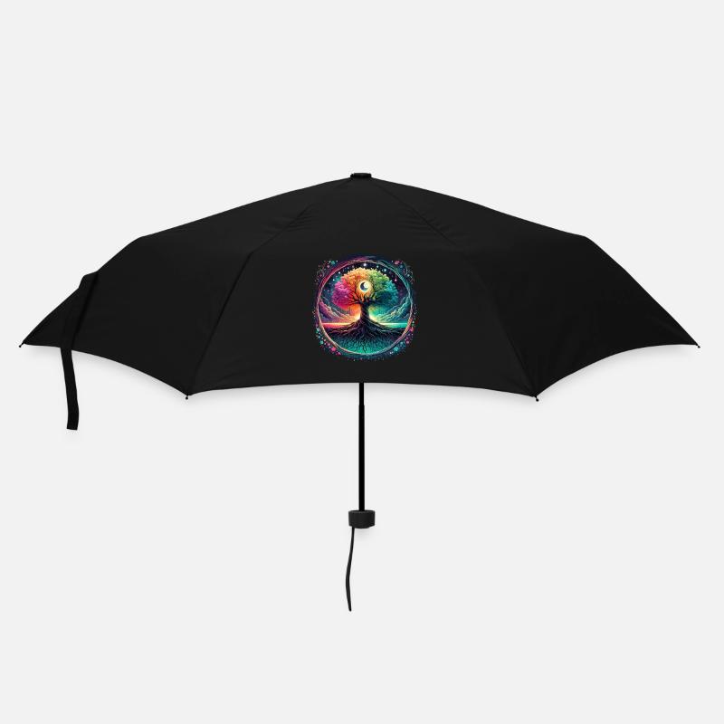 Moon Phases Spiritual Aestethic Mystical Tree - Umbrella (small) - black