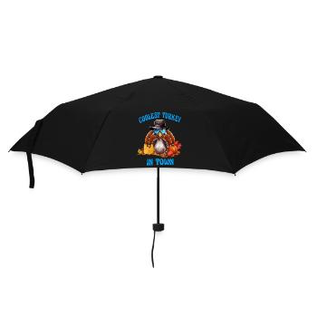 La dinde coquine est la chose la plus cool de Thanksgiving - Parapluie standard - noir - Devant