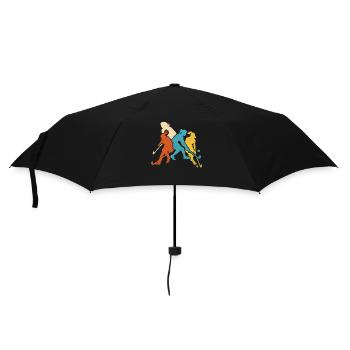 Field Hockey Retro Vintage - Umbrella (small) - black - Front