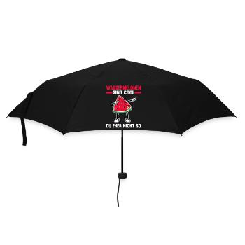 Früchte Wassermelone - Regenschirm (klein) - Schwarz - Vorne