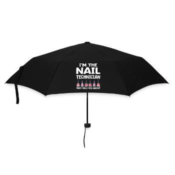 Technicienne ongulaire Salon de manucure Nail Tech - Parapluie standard - noir - Devant