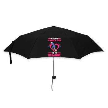 Geburtshelferin Hebamme - Regenschirm (klein) - Schwarz - Vorne
