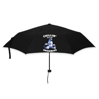 Chillin With My Snowmies Funny Snowmen - Umbrella (small) - black - Front