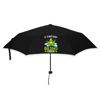 Es Ist Nicht Leicht Grün Zu Sein - Regenschirm (klein) - Schwarz - Vorne