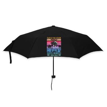 Familienurlaub Erinnerungen Schaffen - Regenschirm (klein) - Schwarz - Vorne