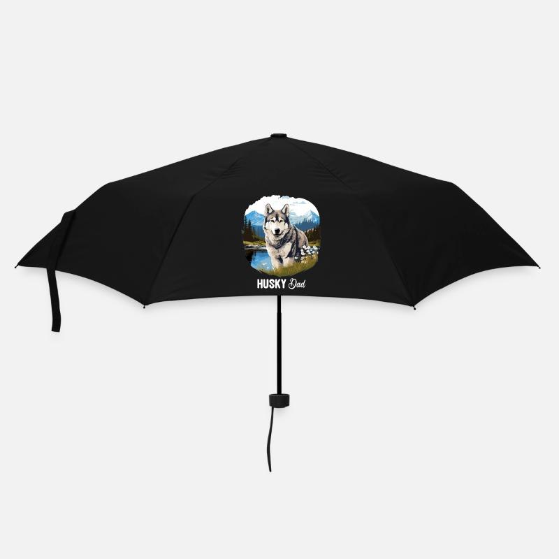 Husky - Regenschirm (klein) - Schwarz