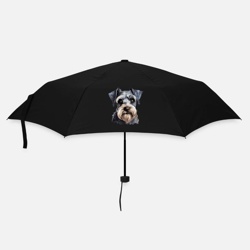 Schnauzer - Regenschirm (klein) - Schwarz