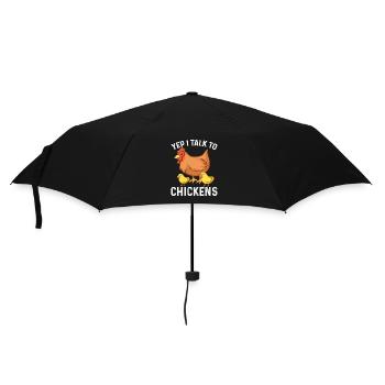 Yes I talk to chickens - Umbrella (small) - black - Front