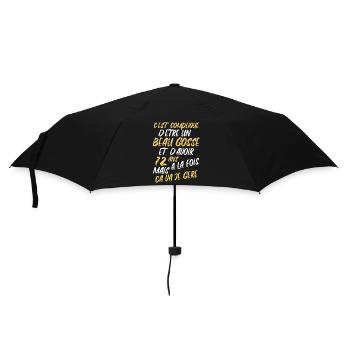 Cadeau D'anniversaire Beau gosse et d'avoir 72 ans - Parapluie standard - noir - Devant