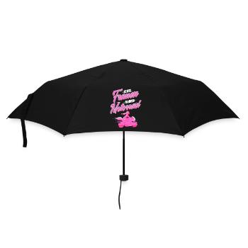 Motorradfahrerin Geschenk Motorsport Frauen - Regenschirm (klein) - Schwarz - Vorne