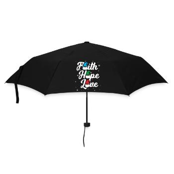 Religieuse Famille Foi Espoir Amour Noël Gnome - Parapluie standard - noir - Devant