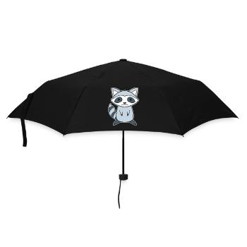 Raton laveur - Parapluie standard - noir - Devant