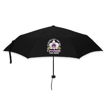 Orchidées Mon partenaire dit que j’ai plus de plantes d’orchidées - Parapluie standard - noir - Devant