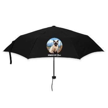 Siamese Cat Siamkatze - Regenschirm (klein) - Schwarz - Vorne