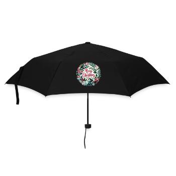 Frohe Weihnachten Design Lustiges Geschenk für Weihnachtsliebhaber - Regenschirm (klein) - Schwarz - Vorne
