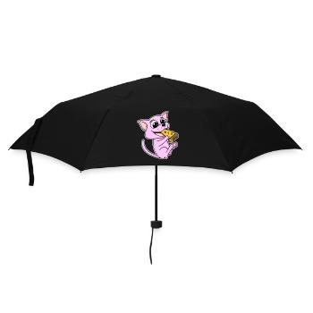 Sphynx Cat Pizza - Umbrella (small) - black - Front