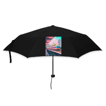 Train Japan Railway Station - Umbrella (small) - black - Front