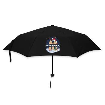 Toller Agatha-Name mit Weihnachtsmütze im Weihnachtsthema - Regenschirm (klein) - Schwarz - Vorne