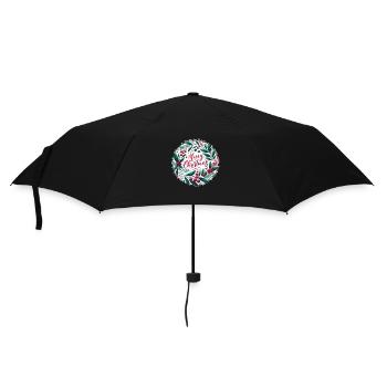 Frohe Weihnachten Design Lustiges Geschenk für Weihnachtsliebhaber - Regenschirm (klein) - Schwarz - Vorne