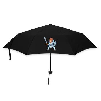 Rollenspiel-Charakter - Paladin - Löwe - Regenschirm (klein) - Schwarz - Vorne