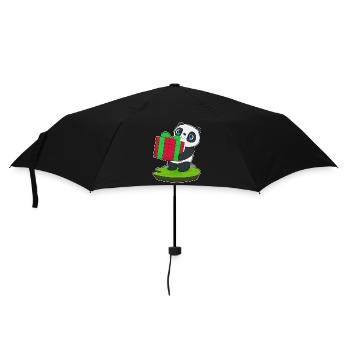 Panda Christmas Package - Umbrella (small) - black - Front