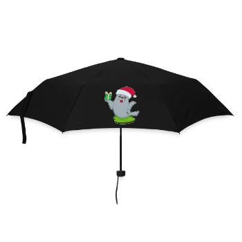 Paquet de Noël scellé - Parapluie standard - noir - Devant