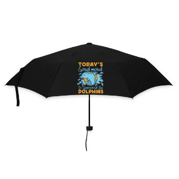 Dauphin La bonne humeur d’aujourd’hui est - Parapluie standard - noir - Devant