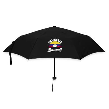 Kolumbien Baseballspieler Baseball Meisterschaft - Regenschirm (klein) - Schwarz - Vorne