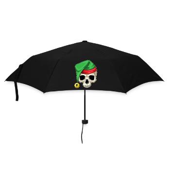 Chapeau de père Noël tête de mort - Parapluie standard - noir - Devant