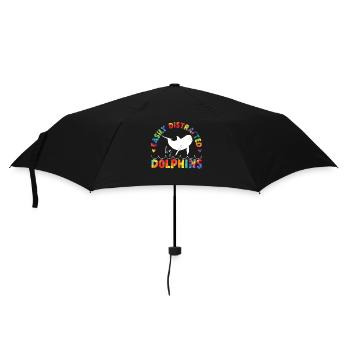 Dolphin Tie Dye facilement distrait - Parapluie standard - noir - Devant
