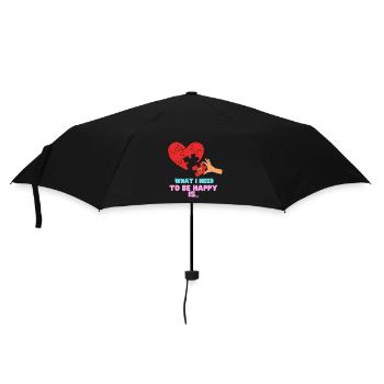 Das perfekte Stück meines Lebens | Lustiges Design - Regenschirm (klein) - Schwarz - Vorne