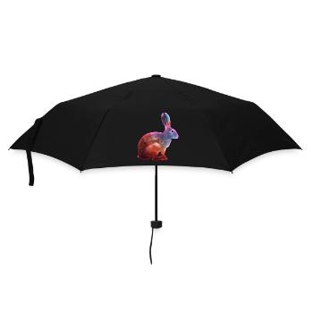 Kosmisches Kaninchen & Singularitätsauge - Regenschirm (klein) - Schwarz - Vorne