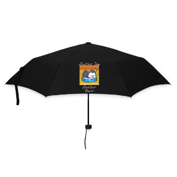 First Caffeine Vibes Another Day Yawn Meets Coffee - Umbrella (small) - black - Front