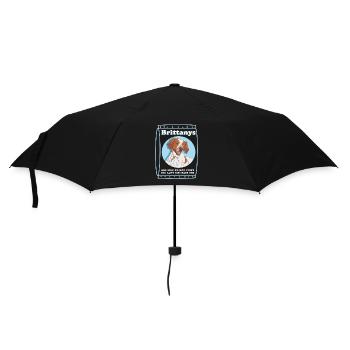 Brittany Epagneul Breton Hund Geschenk - Regenschirm (klein) - Schwarz - Vorne