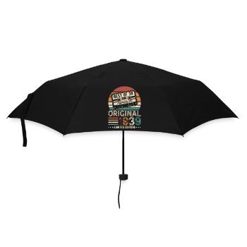 1939: Zeitlose Eleganz zum Geburtstag - Regenschirm (klein) - Schwarz - Vorne
